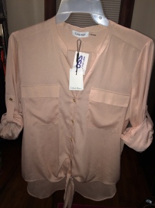 Dusty rose calvin klein blouse MSRP $69.50, paid $9.99