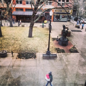 The view of Market Square out our window.