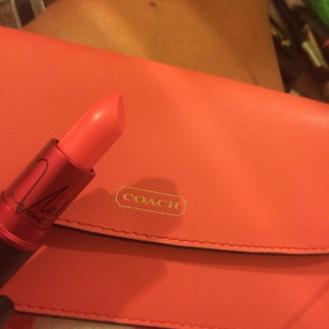 New wallet and lipstick.  Have I mentioned my obsession with coral?