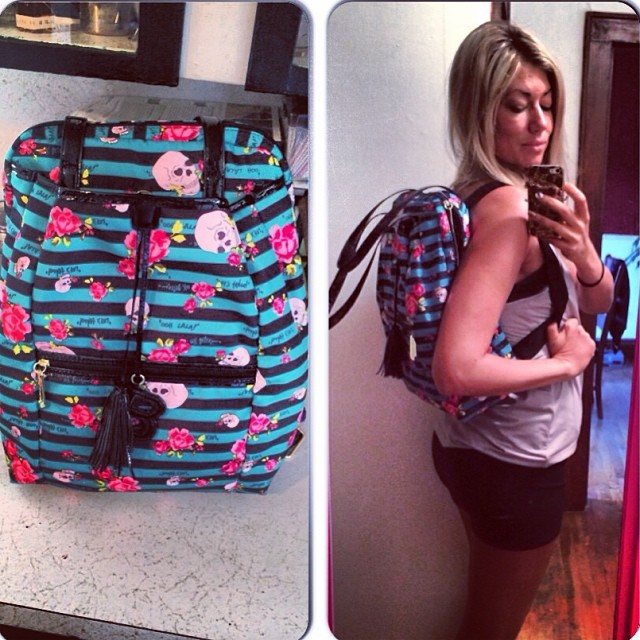 New Betsy Johnson backpack....perfect gym bag